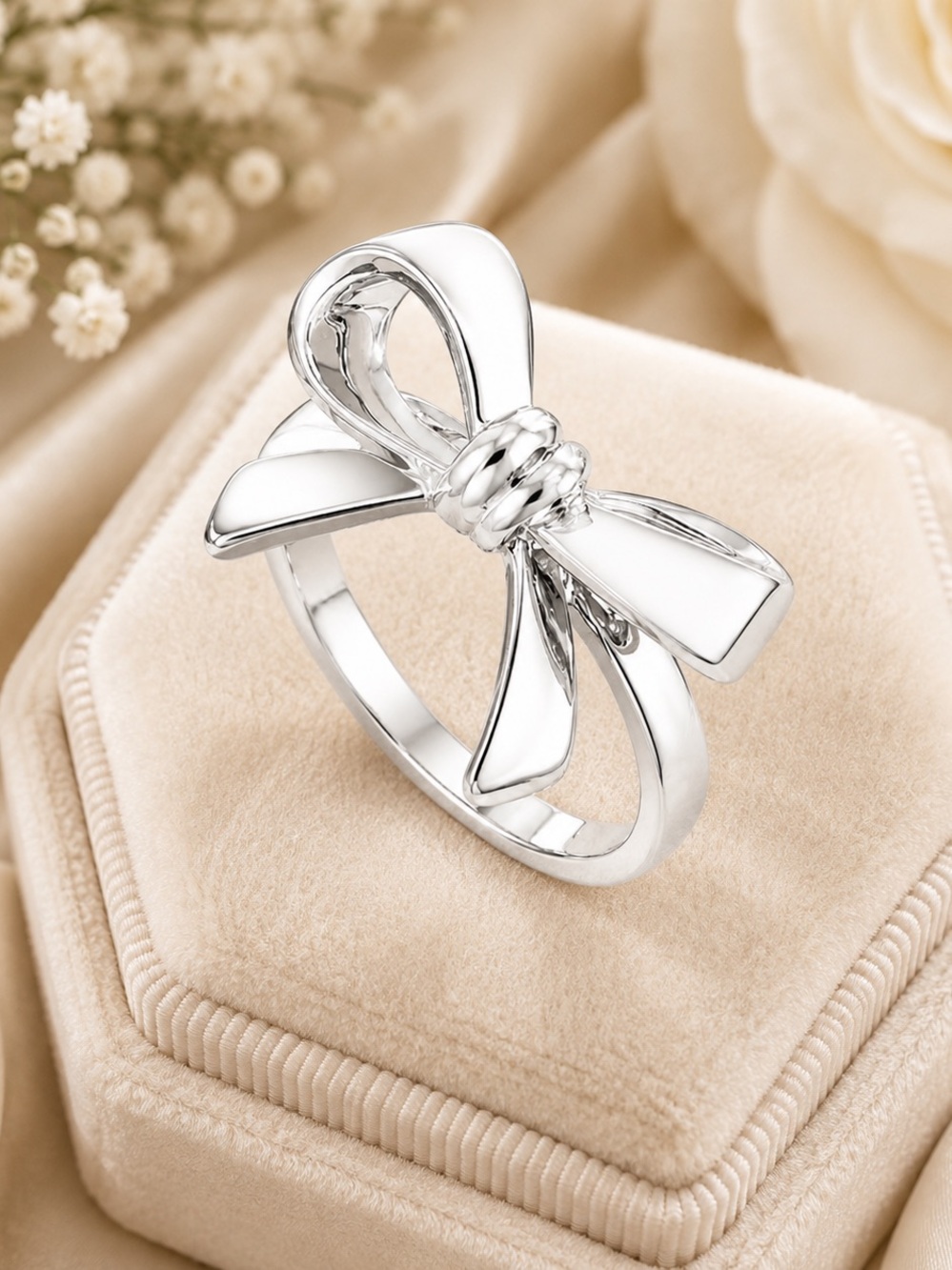 💥3/$15💥 Elegant Silver Toned Fashion Bow Ring